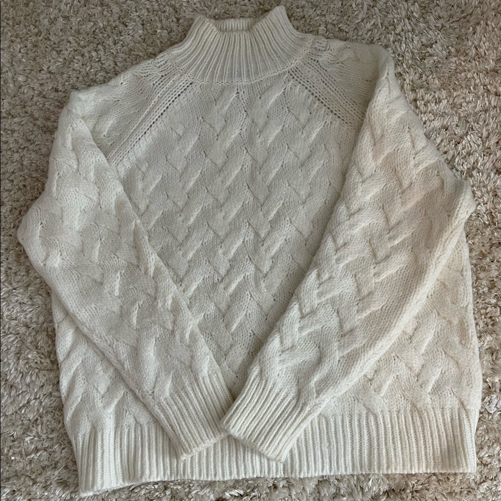Vince Camuto fisherman cable knit sweater.
